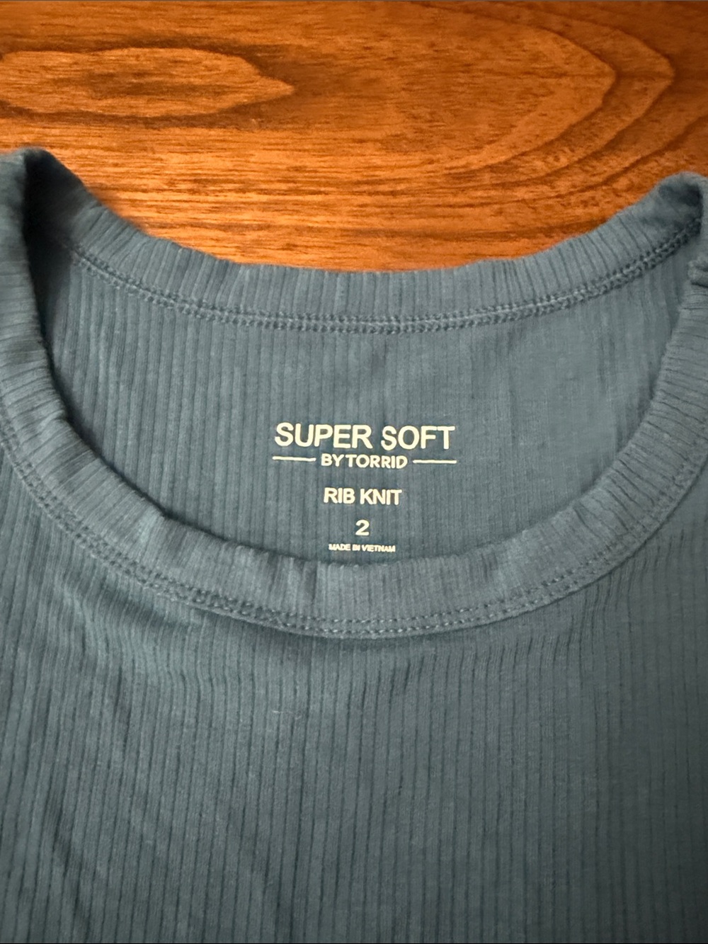 torrid Blue Ribbed Tank Top - Picture 2 of 2